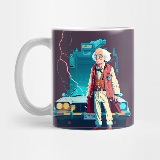 Back to the future Doc Brown by Buff Geeks Art